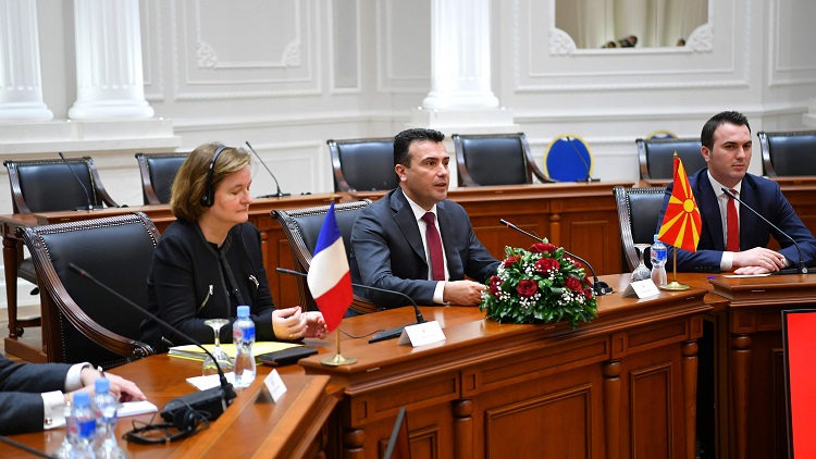 Средба на премиерот Заев со министерката за европски прашања на Франција, Лоазо: Франција ја поддржува Република Северна Македонија на нејзиниот пат